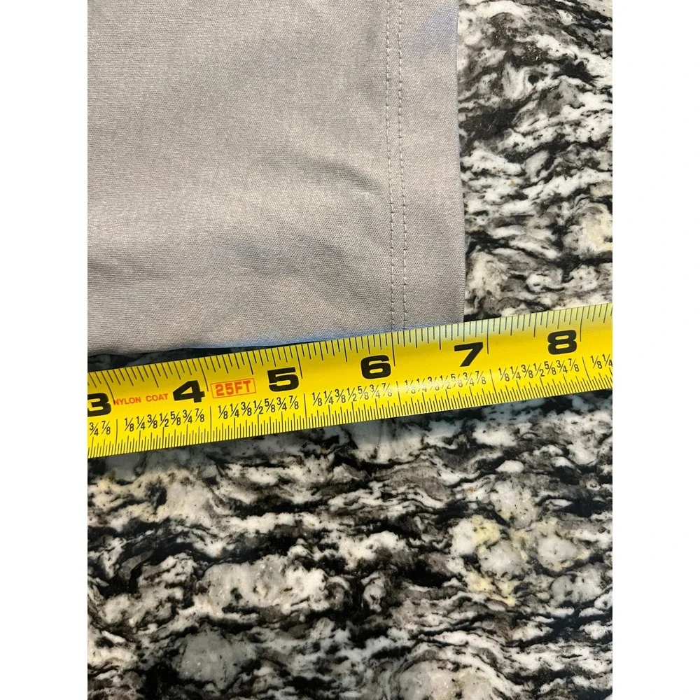 Mens Grey Athletic Basketball Shorts with White Side Panels Pockets Size S